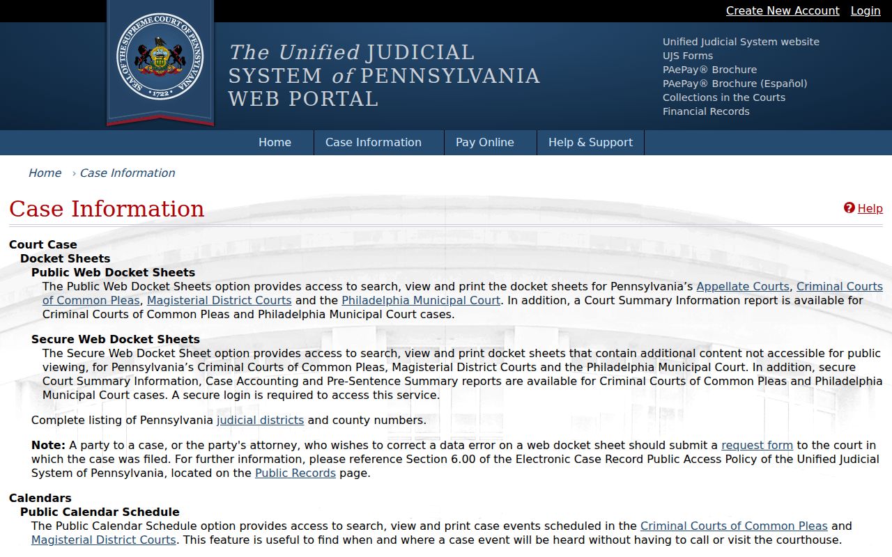Upper Providence Township resident lookup Pennsylvania UJS public docket search