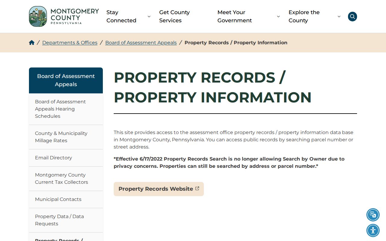 Upper Providence Township ZIP code directory Montgomery County property records page