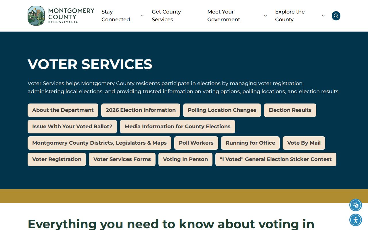 Upper Providence Township ZIP code directory Montgomery County Voter Services contact page